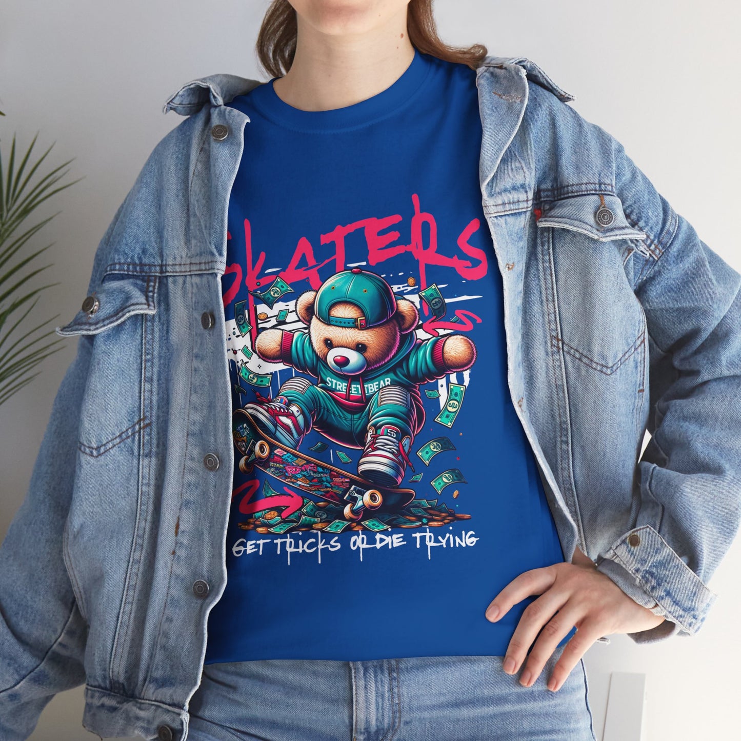 Skater Bear T-Shirt Cool Graphic Tee