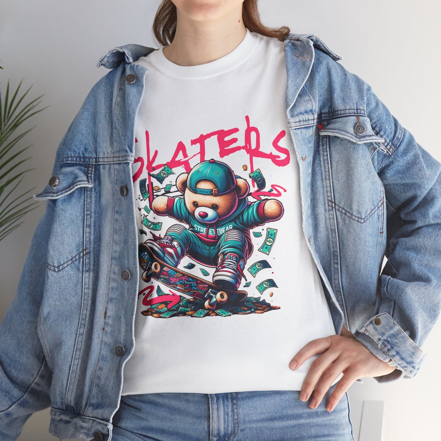 Skater Bear T-Shirt Cool Graphic Tee