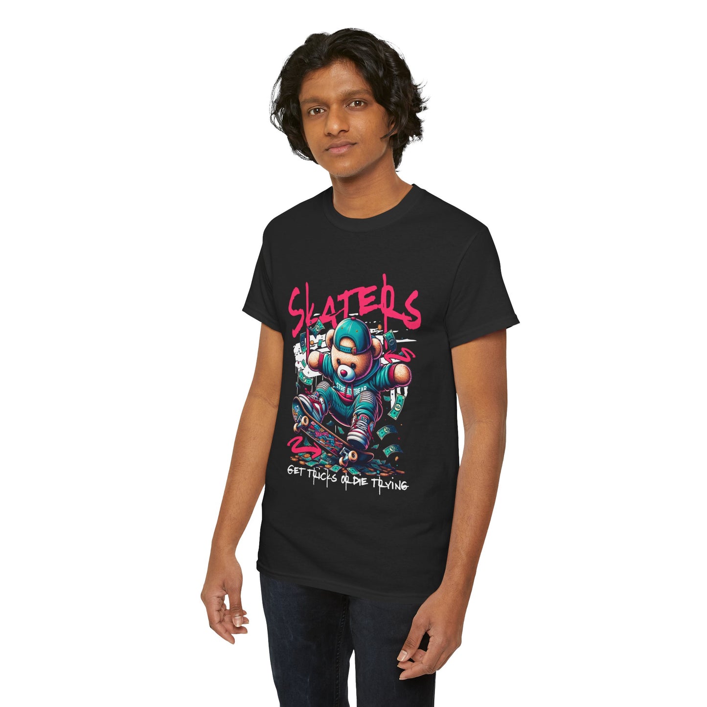 Skater Bear T-Shirt Cool Graphic Tee