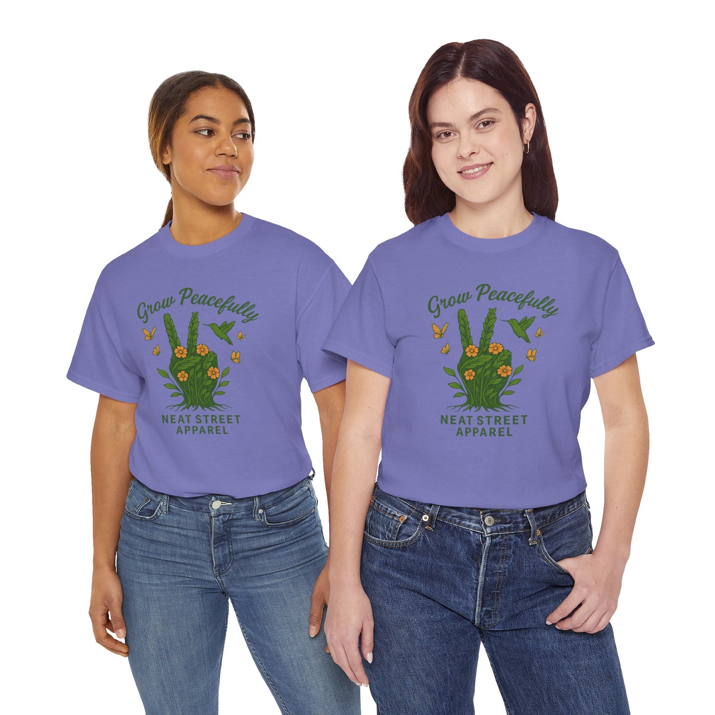 Grow Peacefully Unisex Heavy Cotton Tee