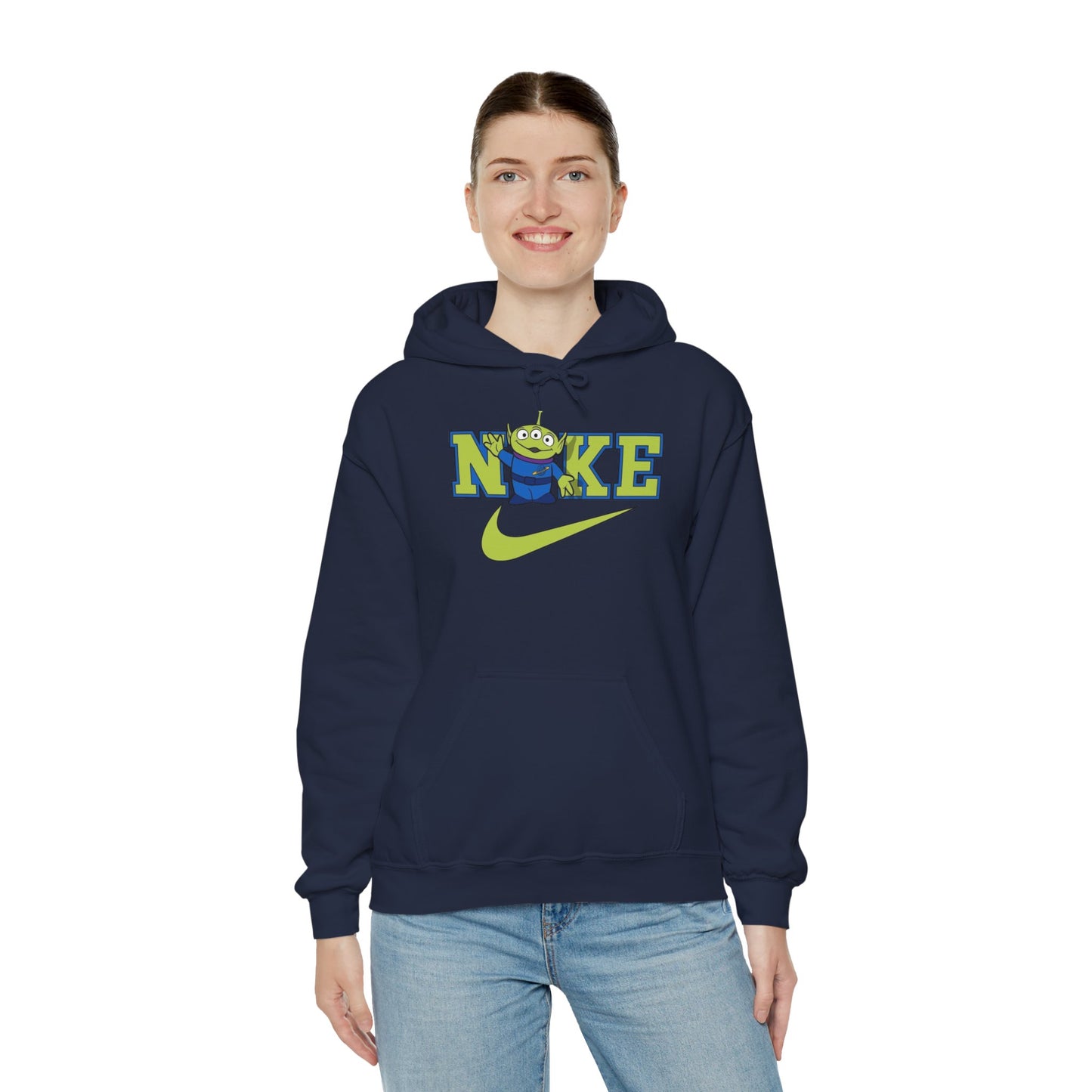 Whimsical swoosh Alien Hoodie