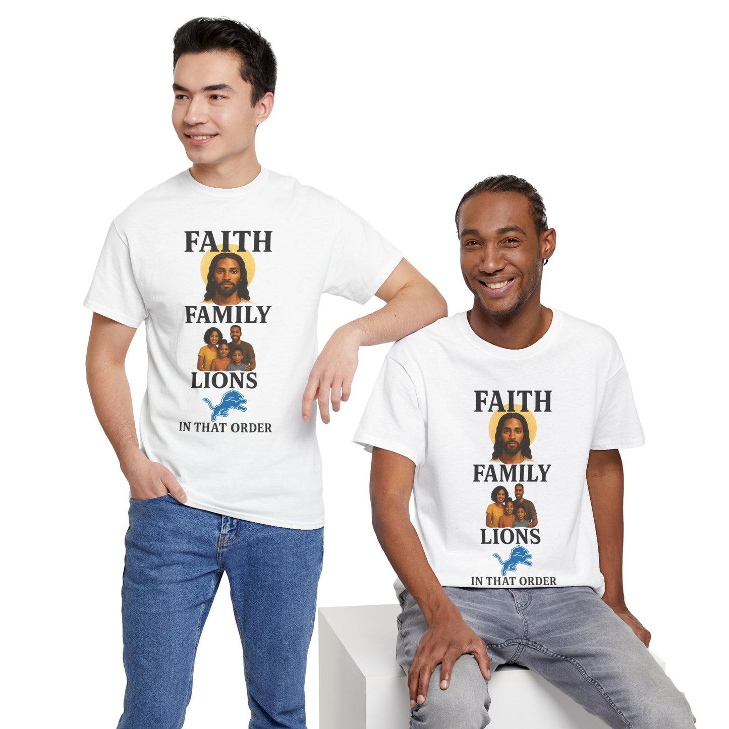 Faith Family Lions Unisex Heavy Cotton Tee