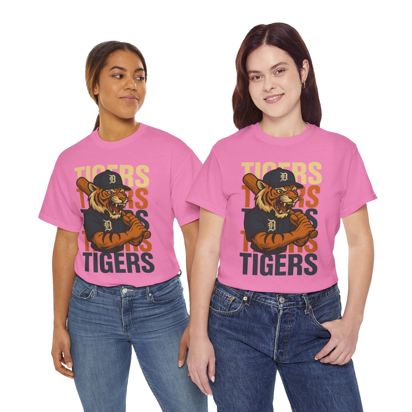 Vintage Tigers Graphic Unisex Heavy Cotton Tee