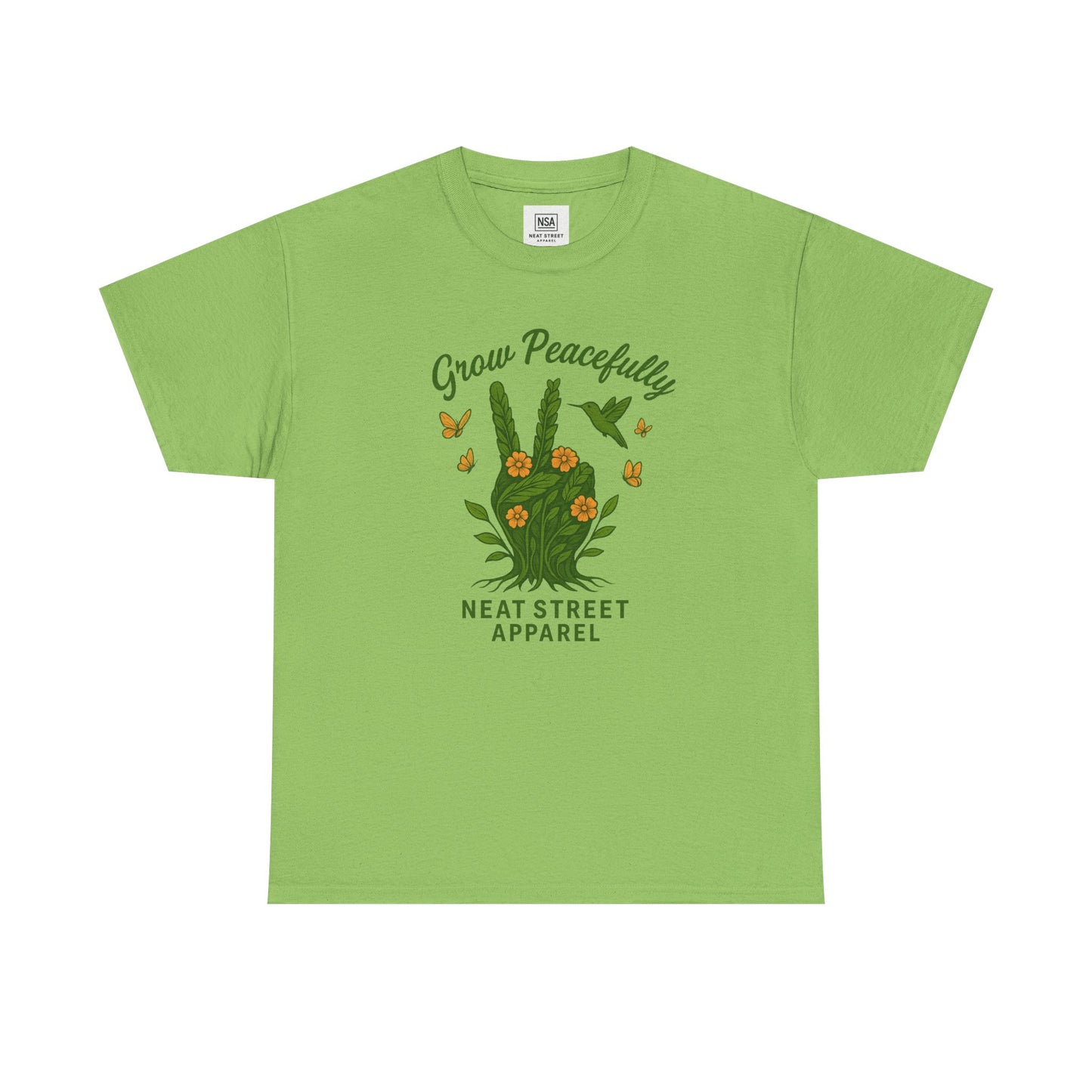 Grow Peacefully Unisex Heavy Cotton Tee