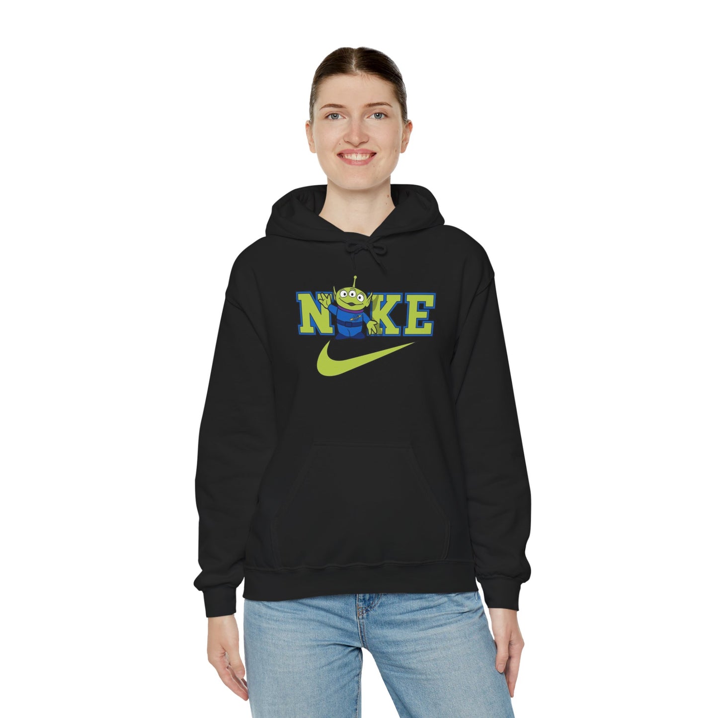 Whimsical swoosh Alien Hoodie