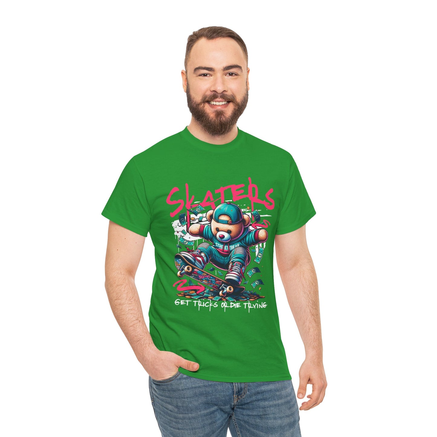 Skater Bear T-Shirt Cool Graphic Tee