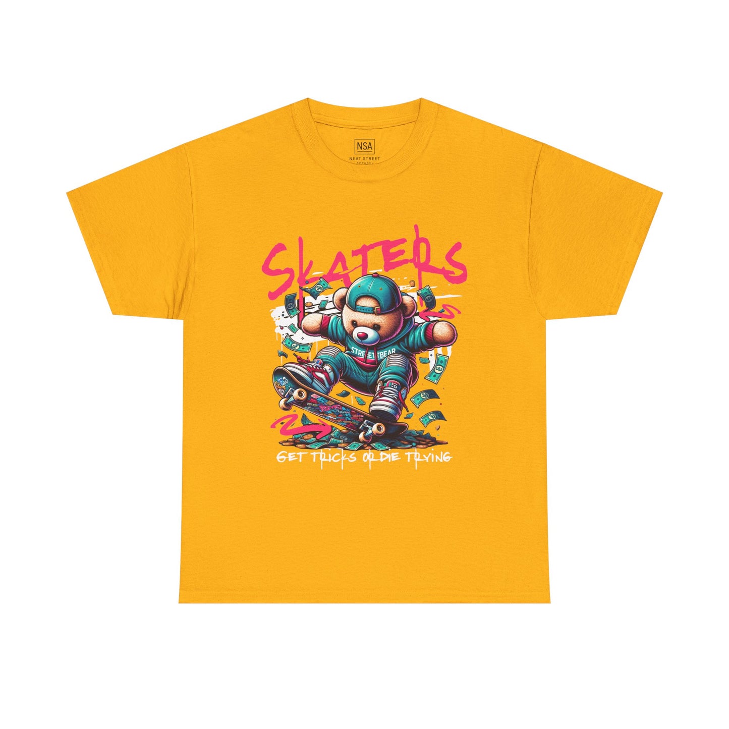 Skater Bear T-Shirt Cool Graphic Tee