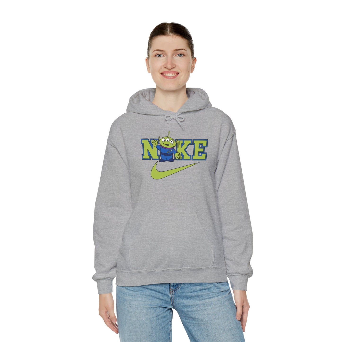Whimsical swoosh Alien Hoodie