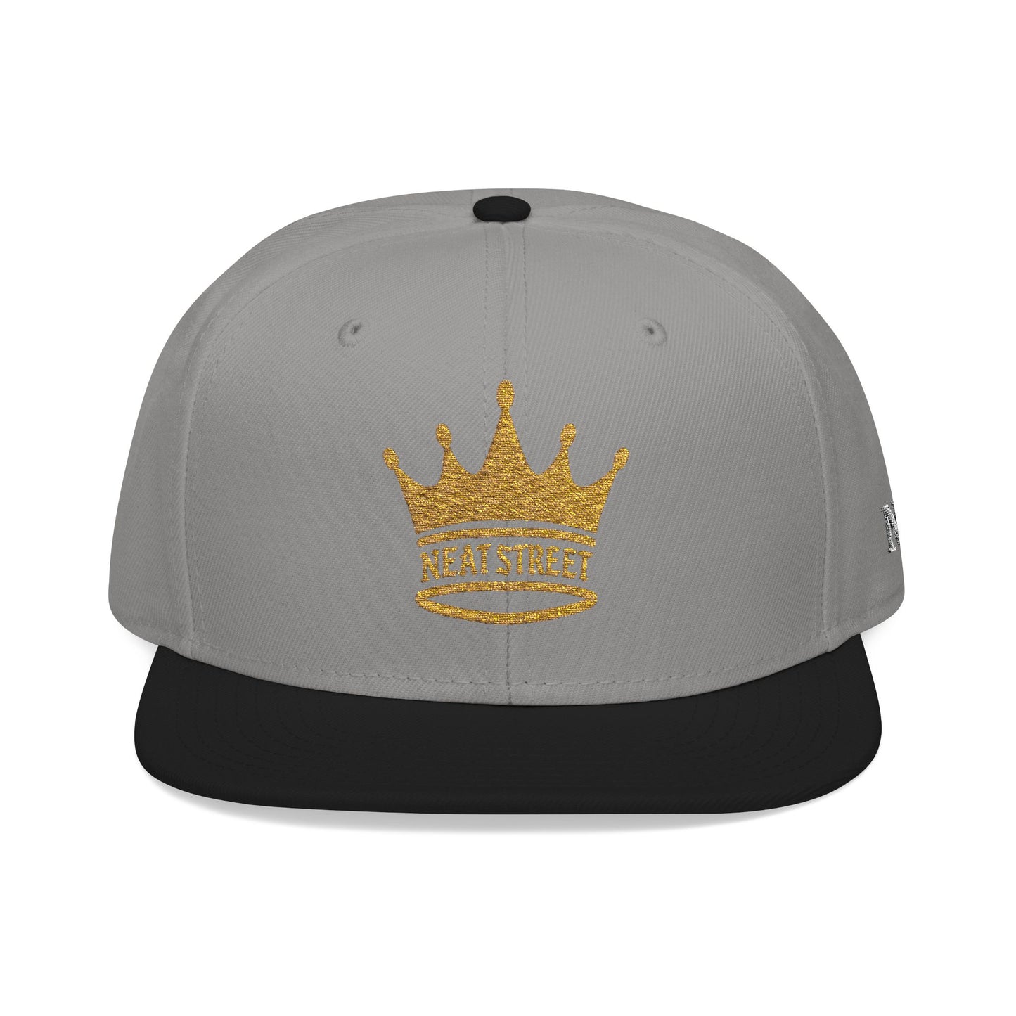 Neat Street Crown Snapback Hat - Embroidered Casual Cap for Streetwear Enthusiasts