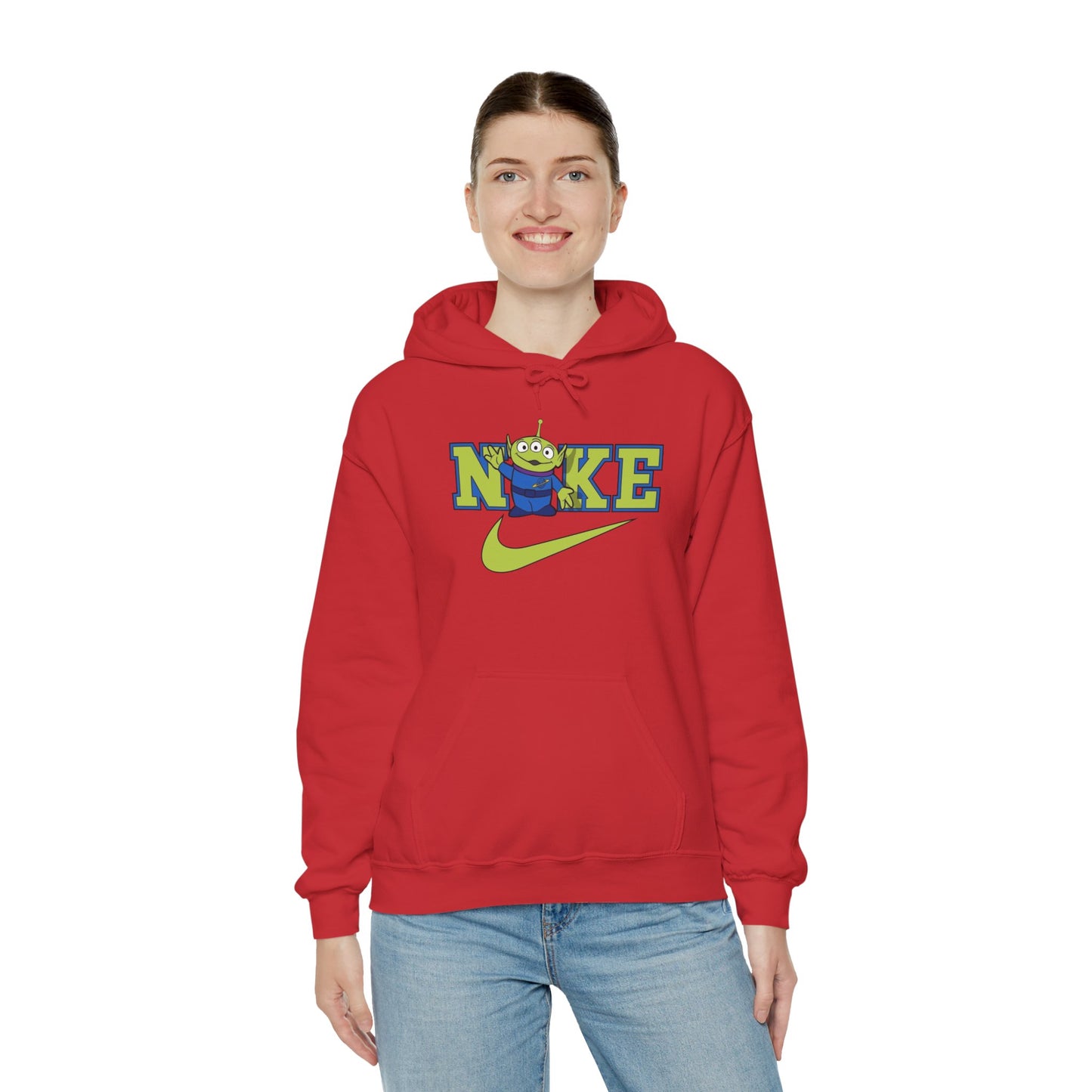 Whimsical swoosh Alien Hoodie