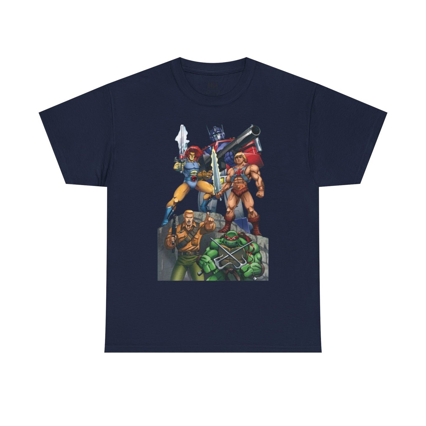 Vintage 80s Action Heroes Unisex Heavy Cotton Tee