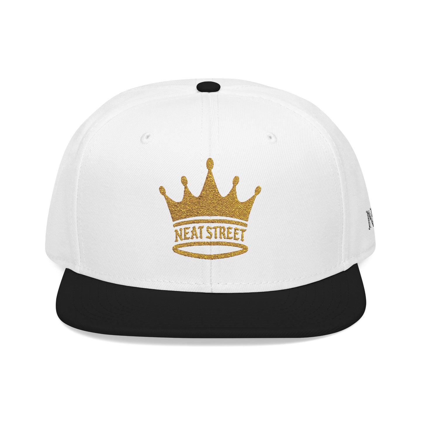 Neat Street Crown Snapback Hat - Embroidered Casual Cap for Streetwear Enthusiasts