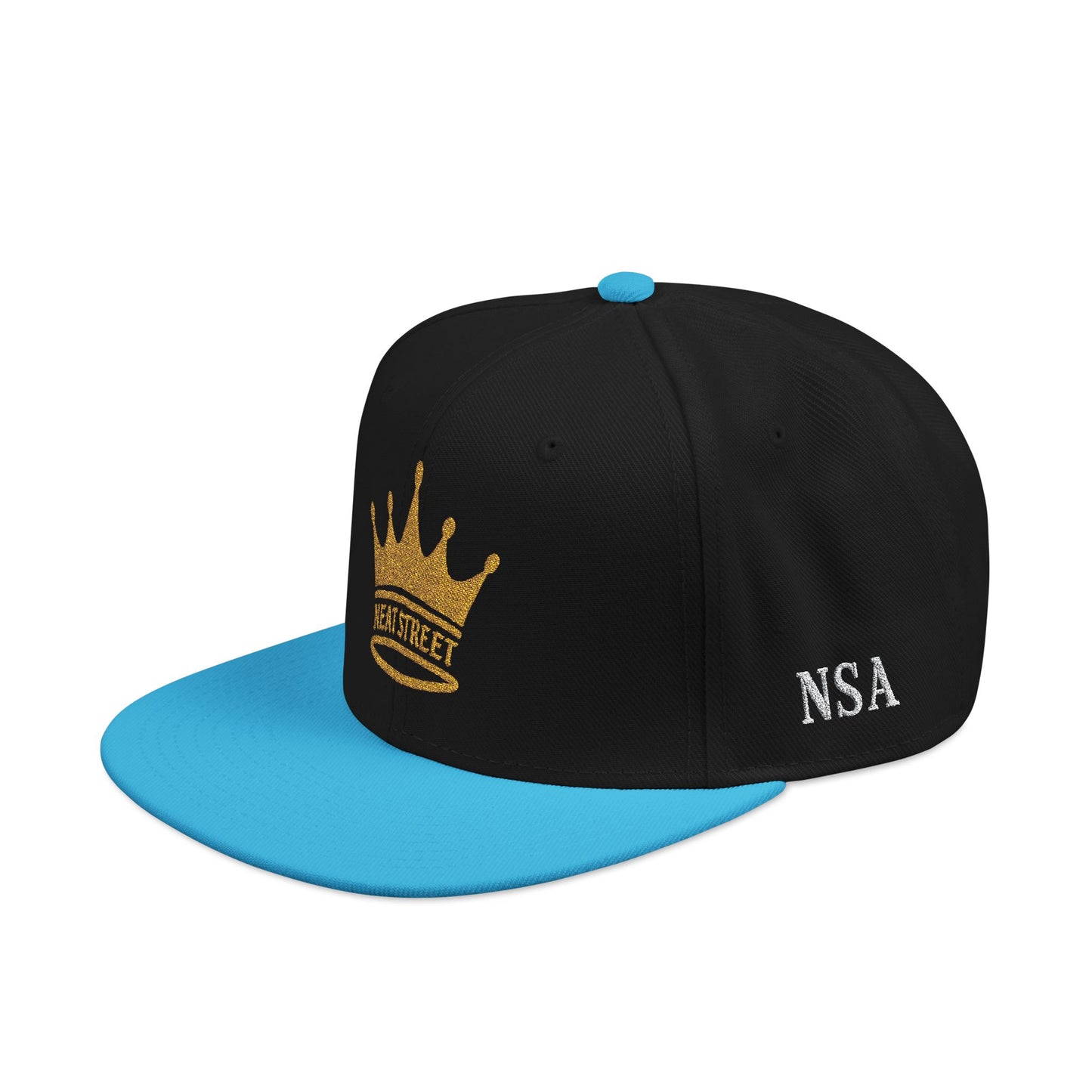 Neat Street Crown Snapback Hat - Embroidered Casual Cap for Streetwear Enthusiasts