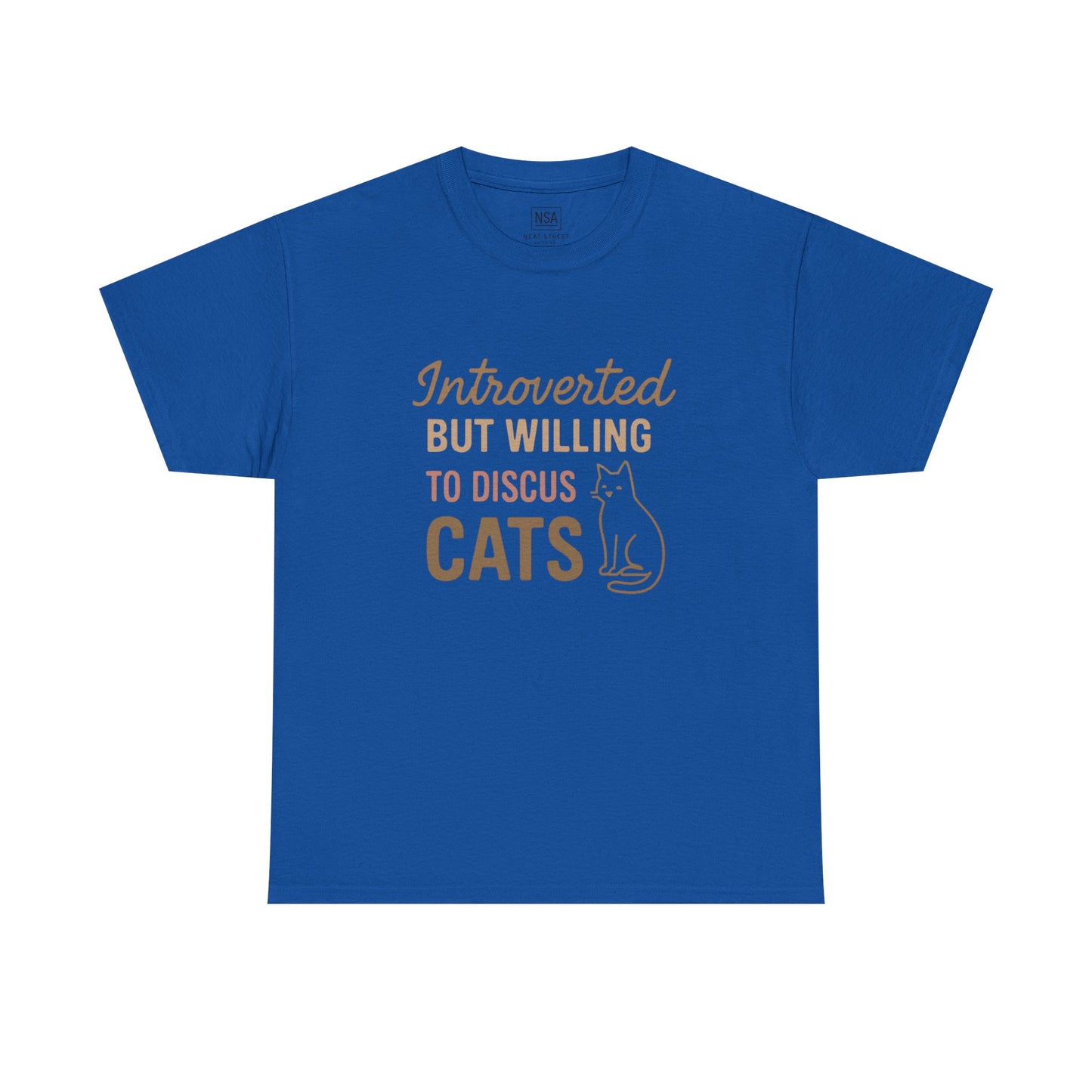 Introverted Cat Lover Tee - Unisex Heavy Cotton Shirt