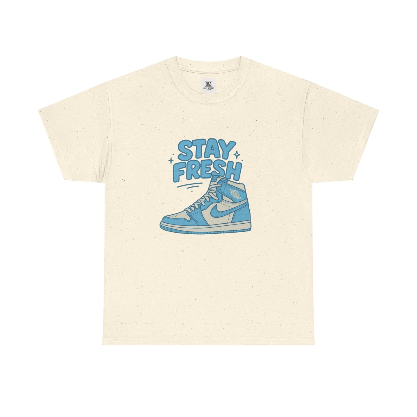 Stay Fresh Unisex Heavy Cotton Tee - Casual Graphic T-Shirt for Sneaker Lovers