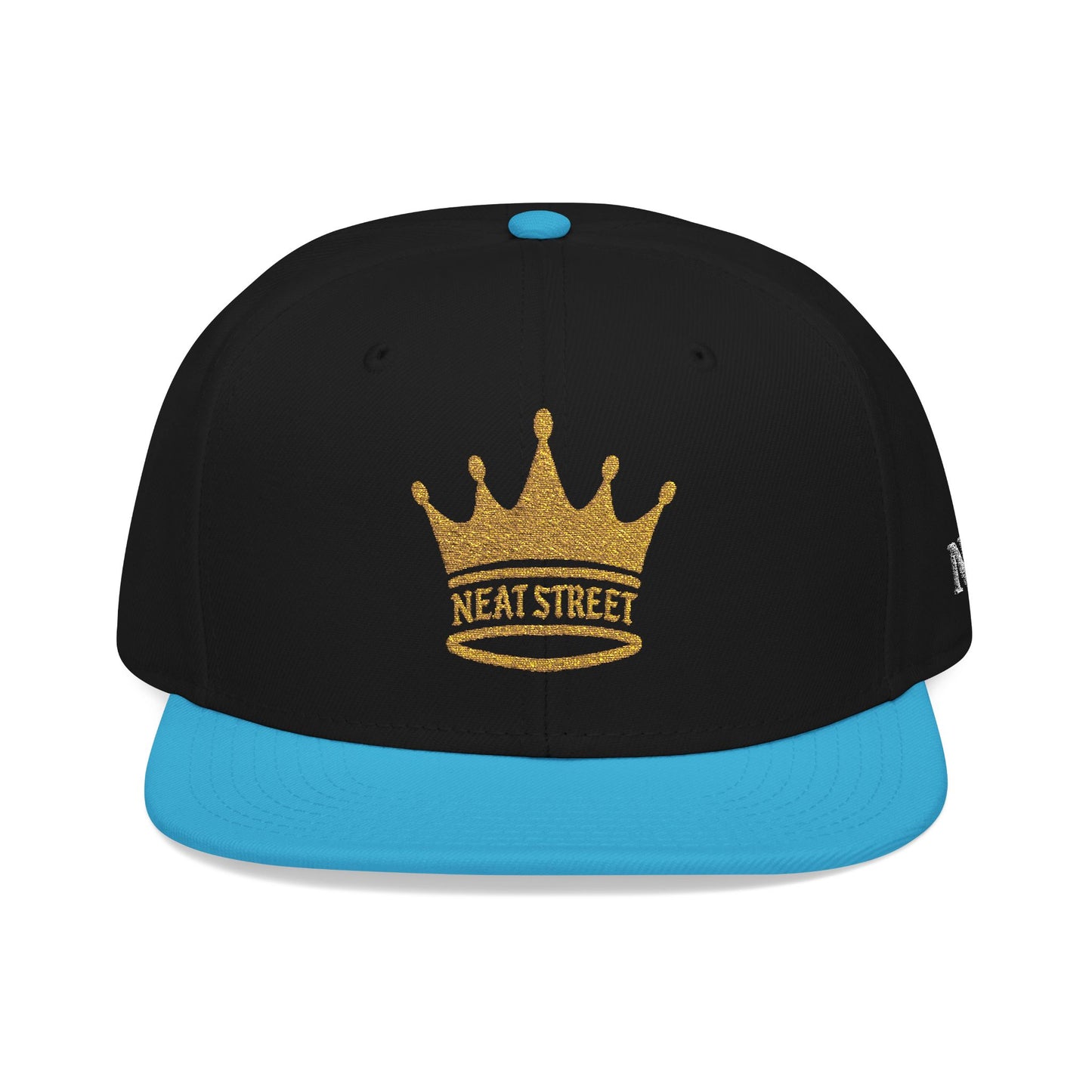 Neat Street Crown Snapback Hat - Embroidered Casual Cap for Streetwear Enthusiasts