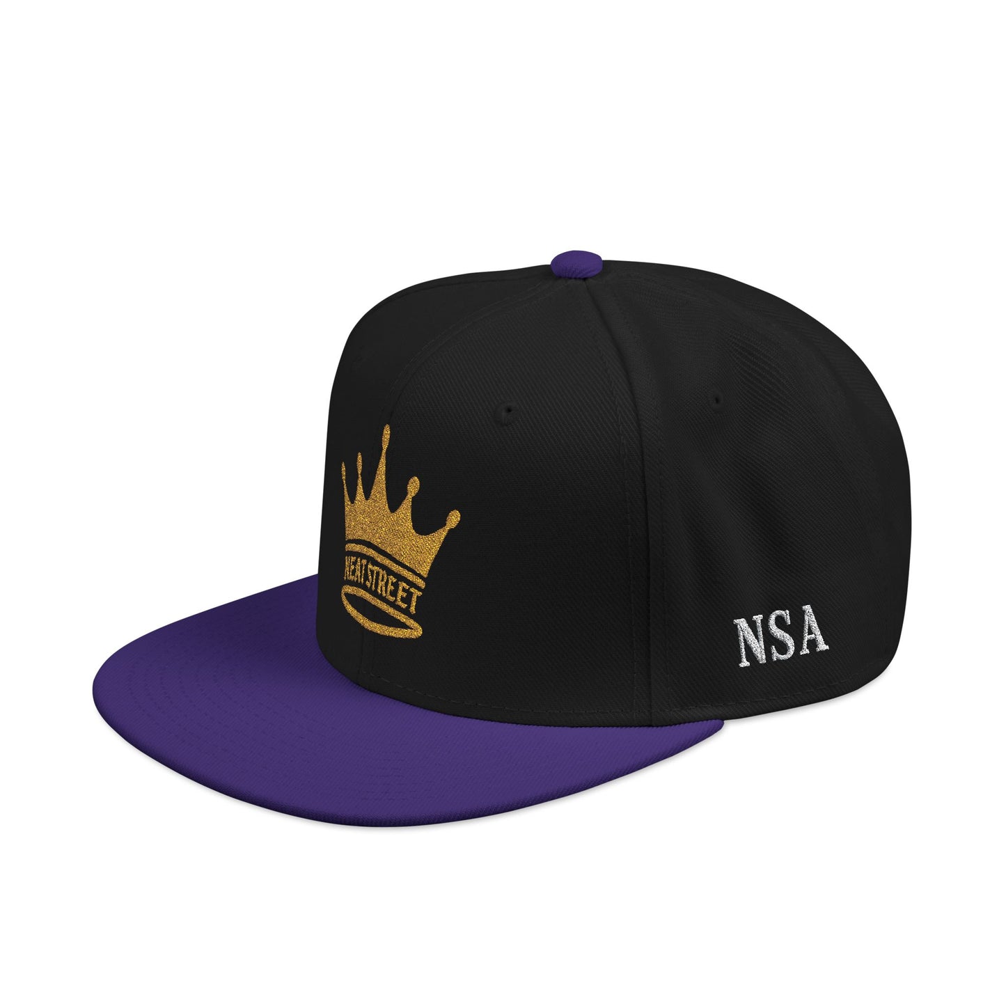 Neat Street Crown Snapback Hat - Embroidered Casual Cap for Streetwear Enthusiasts