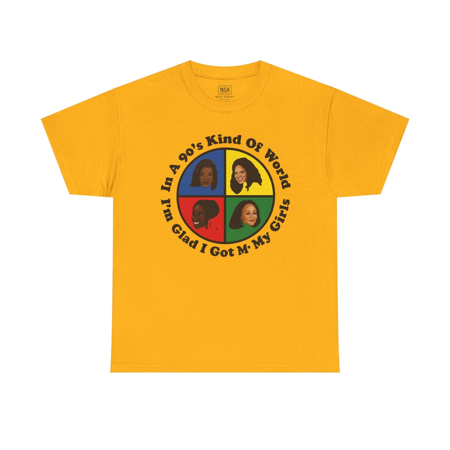 Retro 90s Kind of World Unisex Heavy Cotton Tee