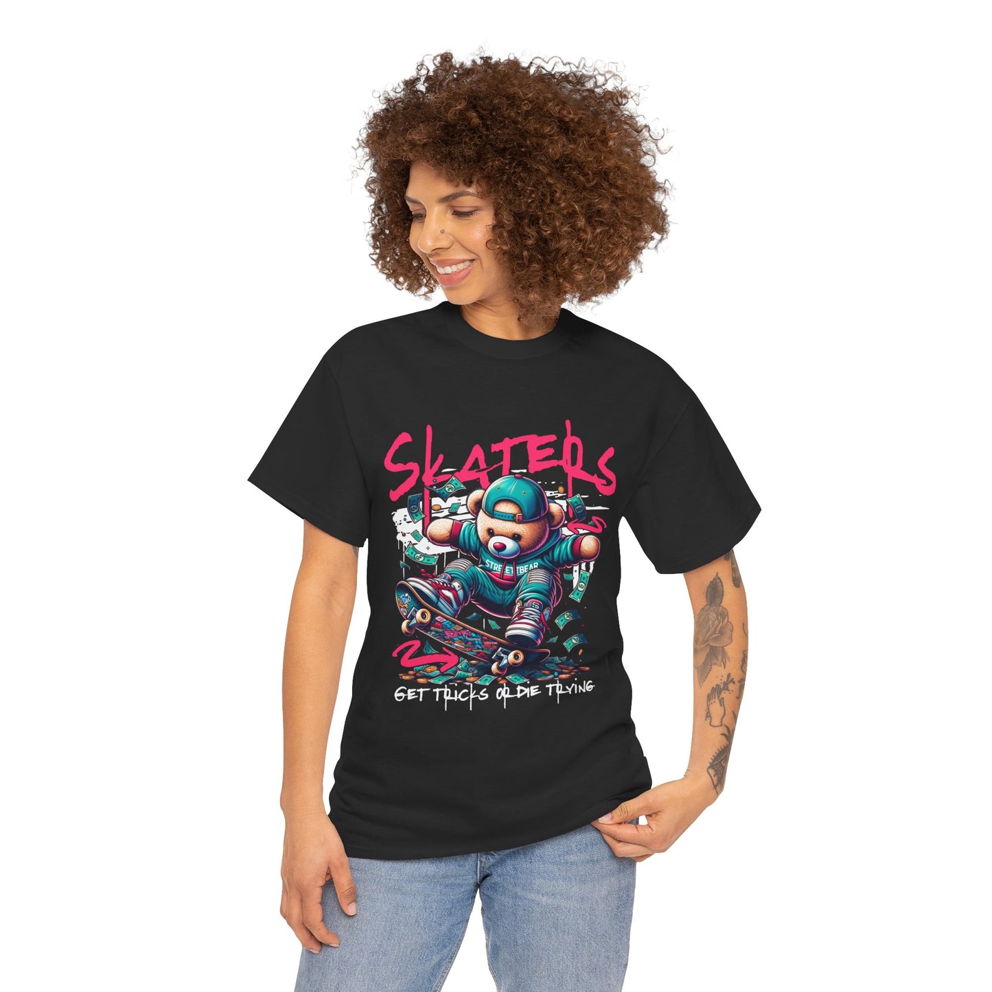 Skater Bear T-Shirt Cool Graphic Tee