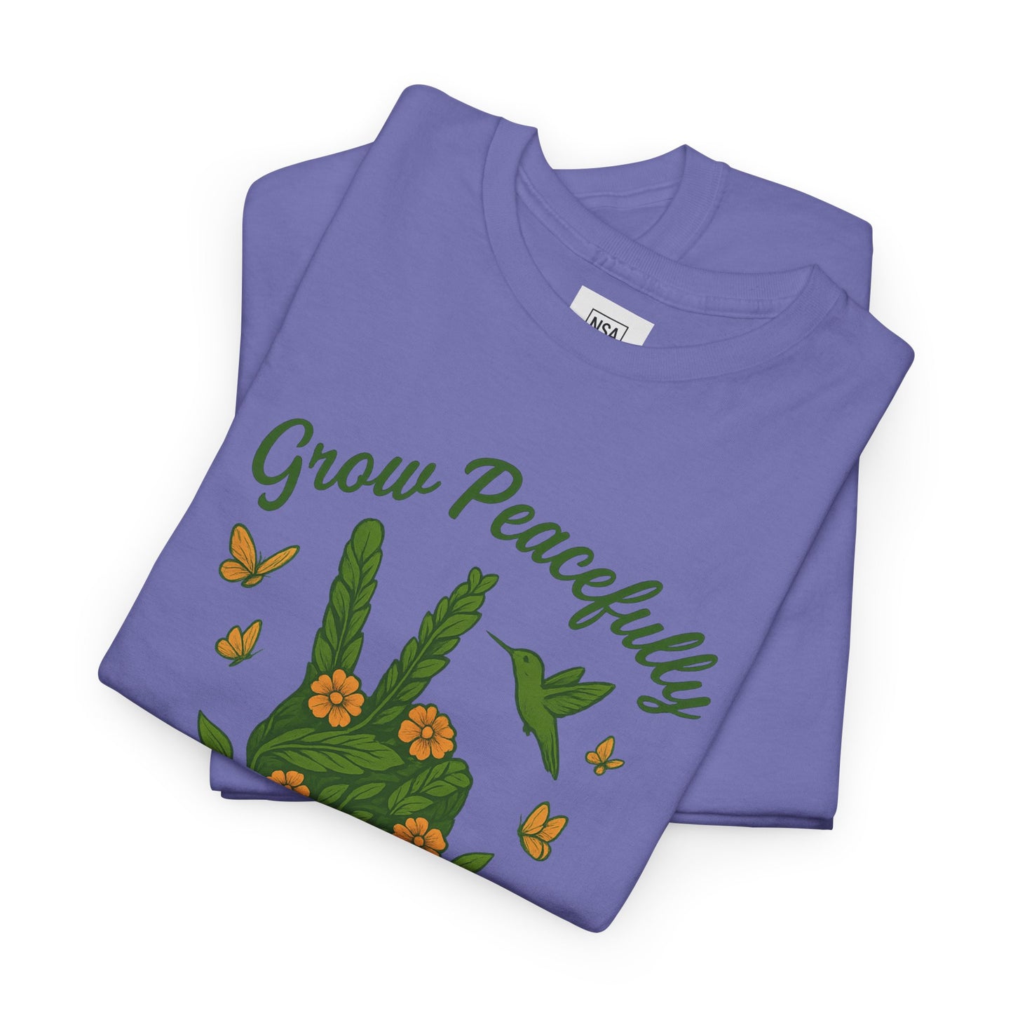 Grow Peacefully Unisex Heavy Cotton Tee
