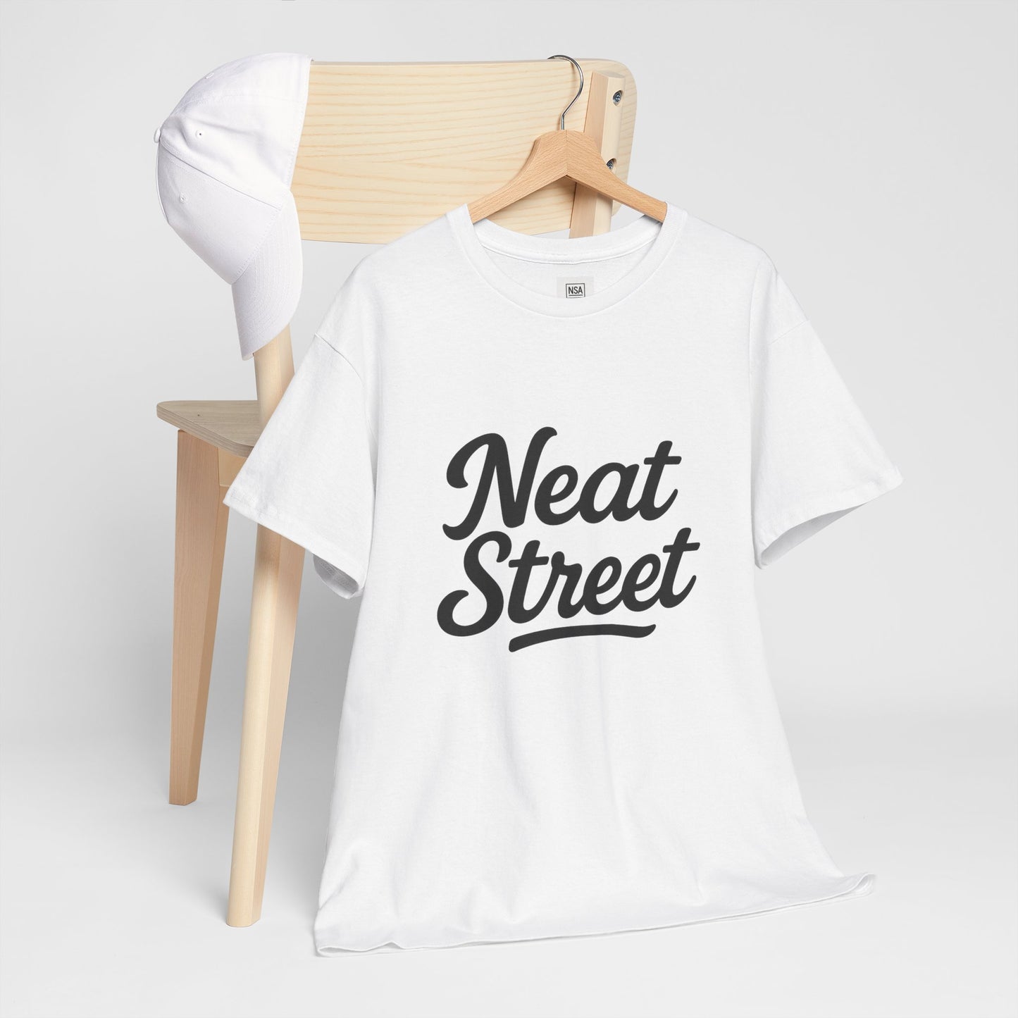 'Neat Street' Basic Tee (Black letters)
