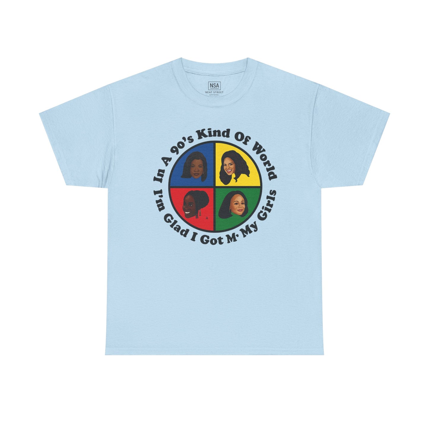 Retro 90s Kind of World Unisex Heavy Cotton Tee