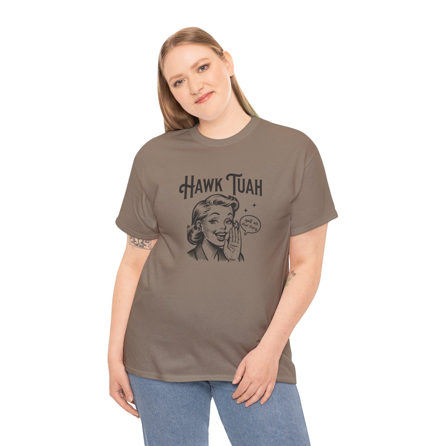 Hawk Tuah Funny Graphic Tee