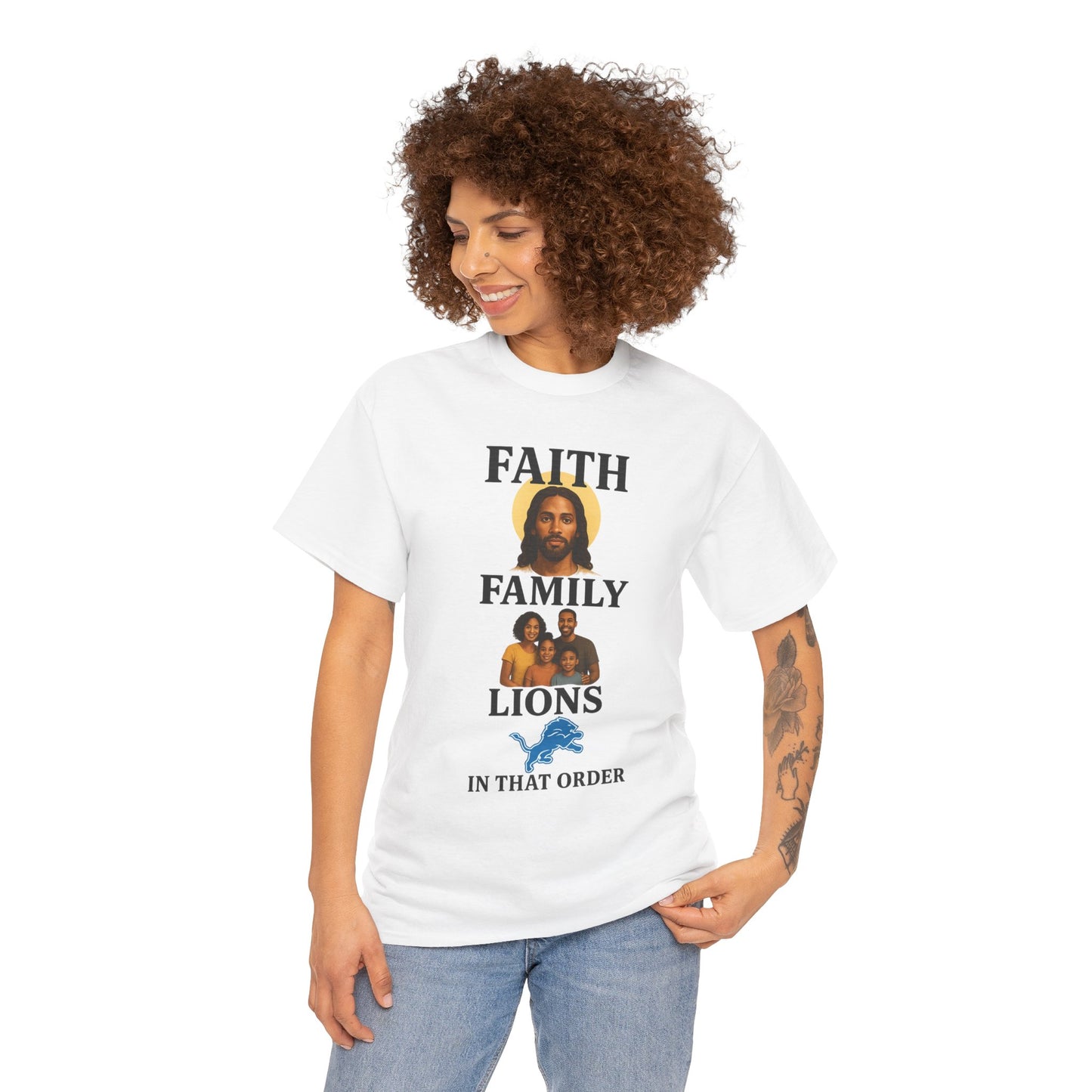 Faith Family Lions Unisex Heavy Cotton Tee
