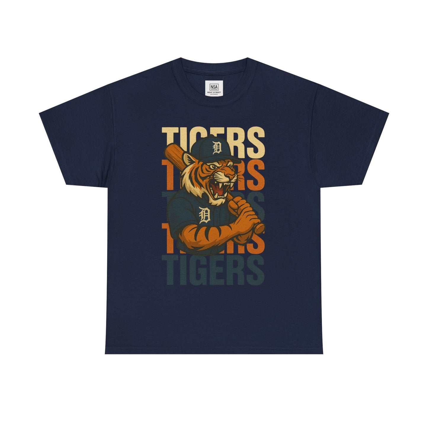 Vintage Tigers Graphic Unisex Heavy Cotton Tee