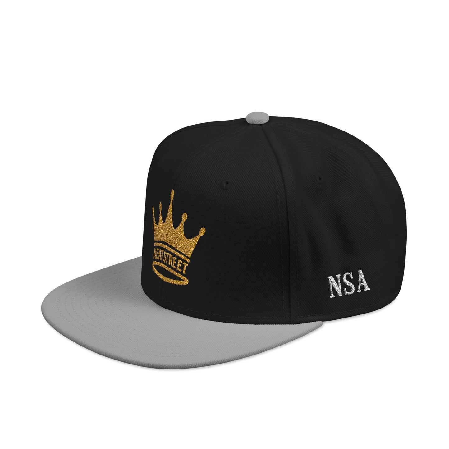 Neat Street Crown Snapback Hat - Embroidered Casual Cap for Streetwear Enthusiasts