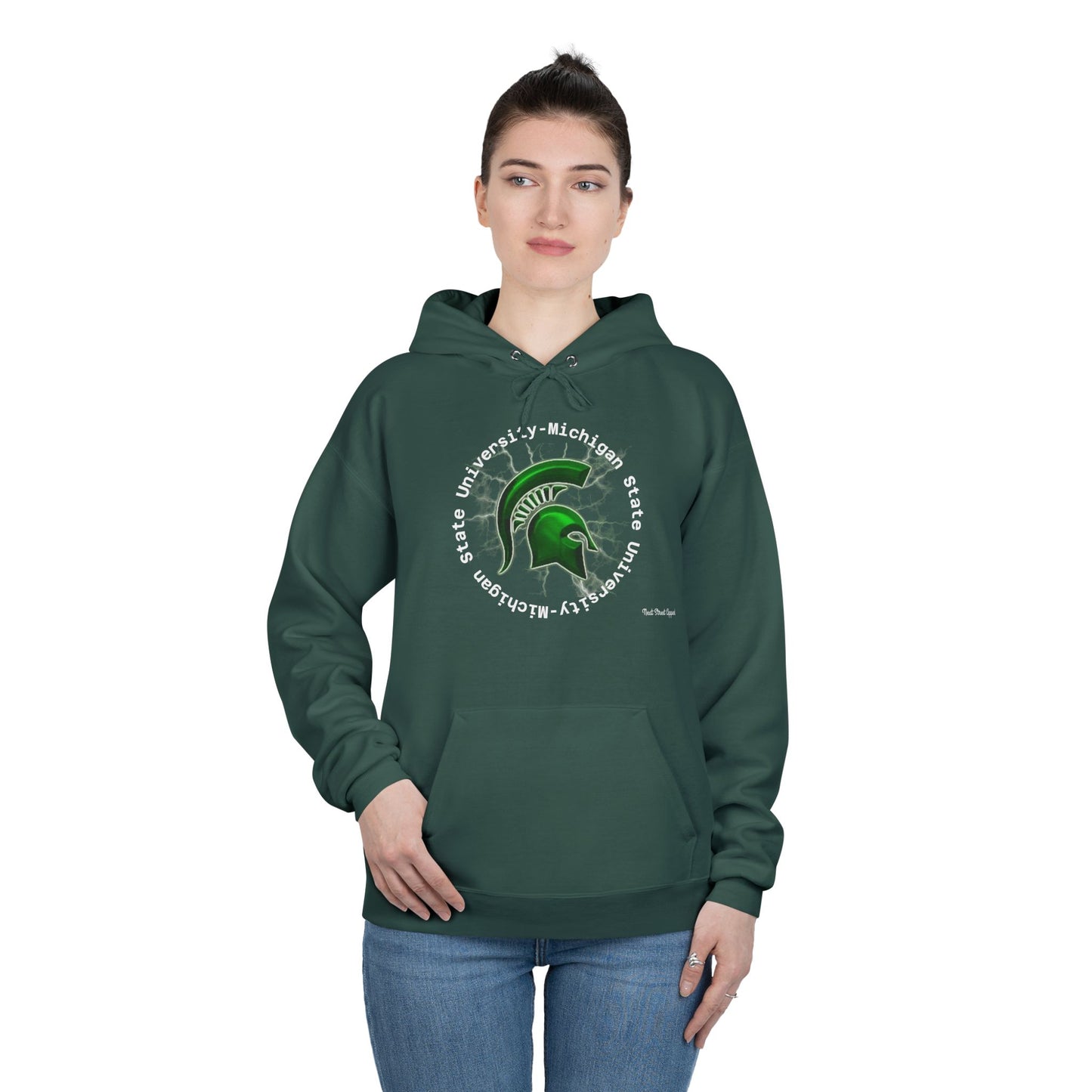 Spartan Spirit Eco-Smart Hoodie, College Sweatshirt, Unisex Pullover, Campus Gear, Game Day Apparel, School Pride Gift
