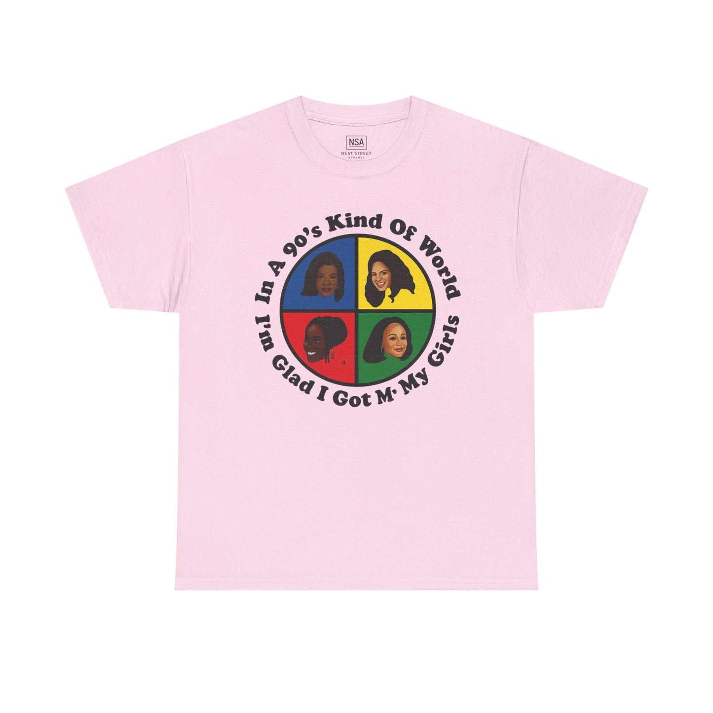 Retro 90s Kind of World Unisex Heavy Cotton Tee