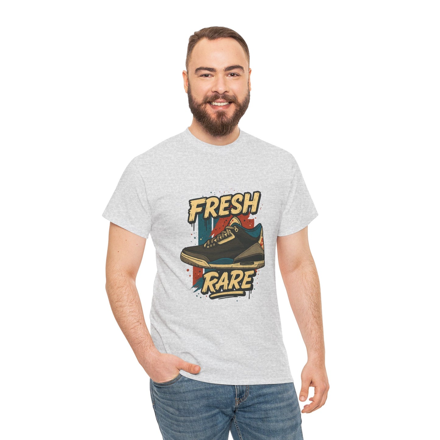 Streetwear Graphic Tee - 'Fresh-Rare' Unisex Heavy Cotton T-Shirt for Rare Air Jordan 3 release