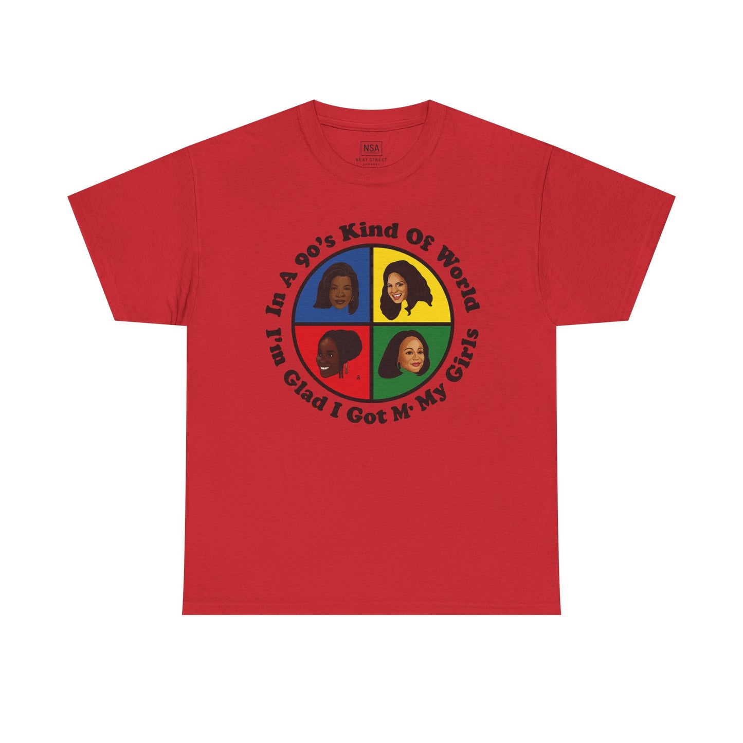 Retro 90s Kind of World Unisex Heavy Cotton Tee