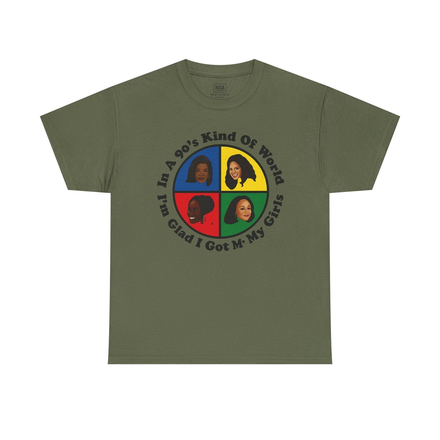 Retro 90s Kind of World Unisex Heavy Cotton Tee