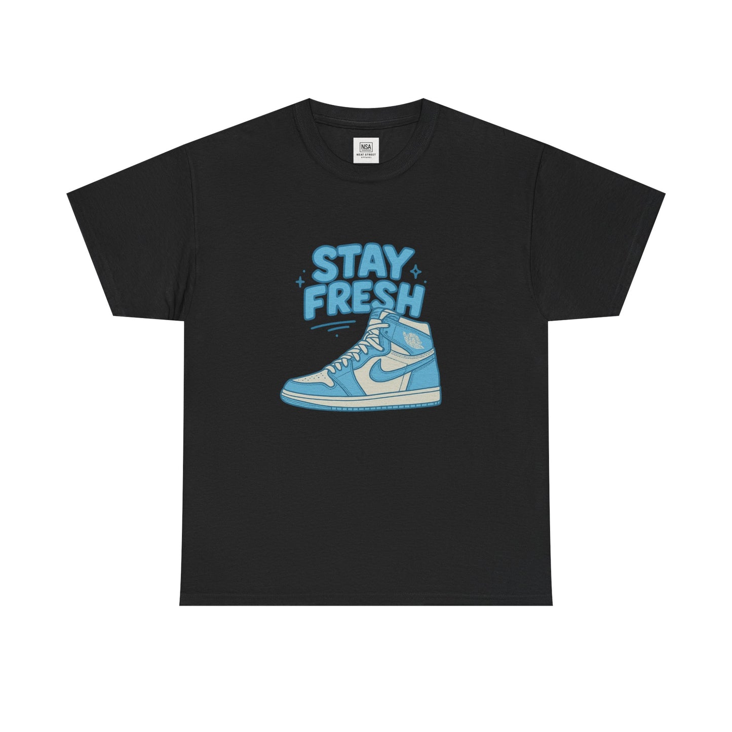 Stay Fresh Unisex Heavy Cotton Tee - Casual Graphic T-Shirt for Sneaker Lovers