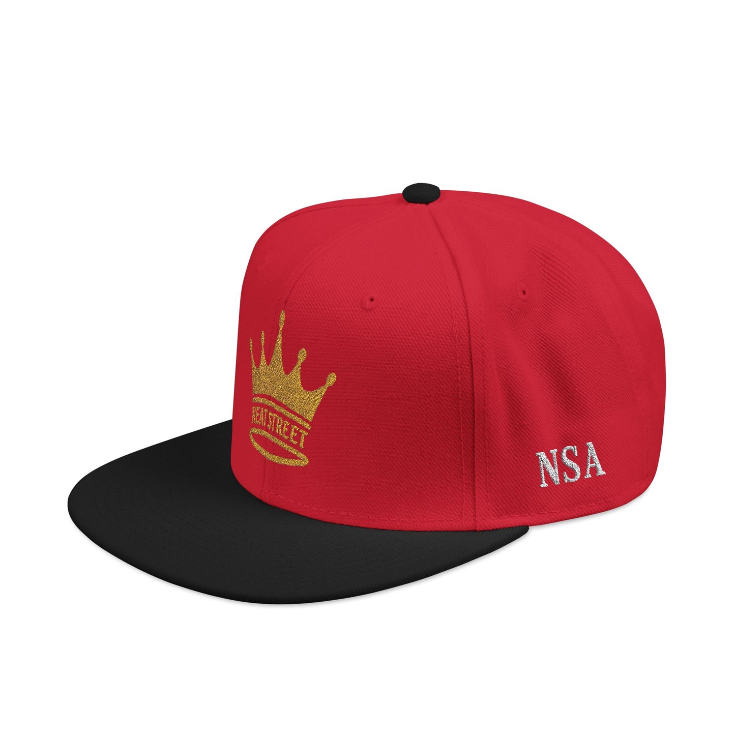 Neat Street Crown Snapback Hat - Embroidered Casual Cap for Streetwear Enthusiasts