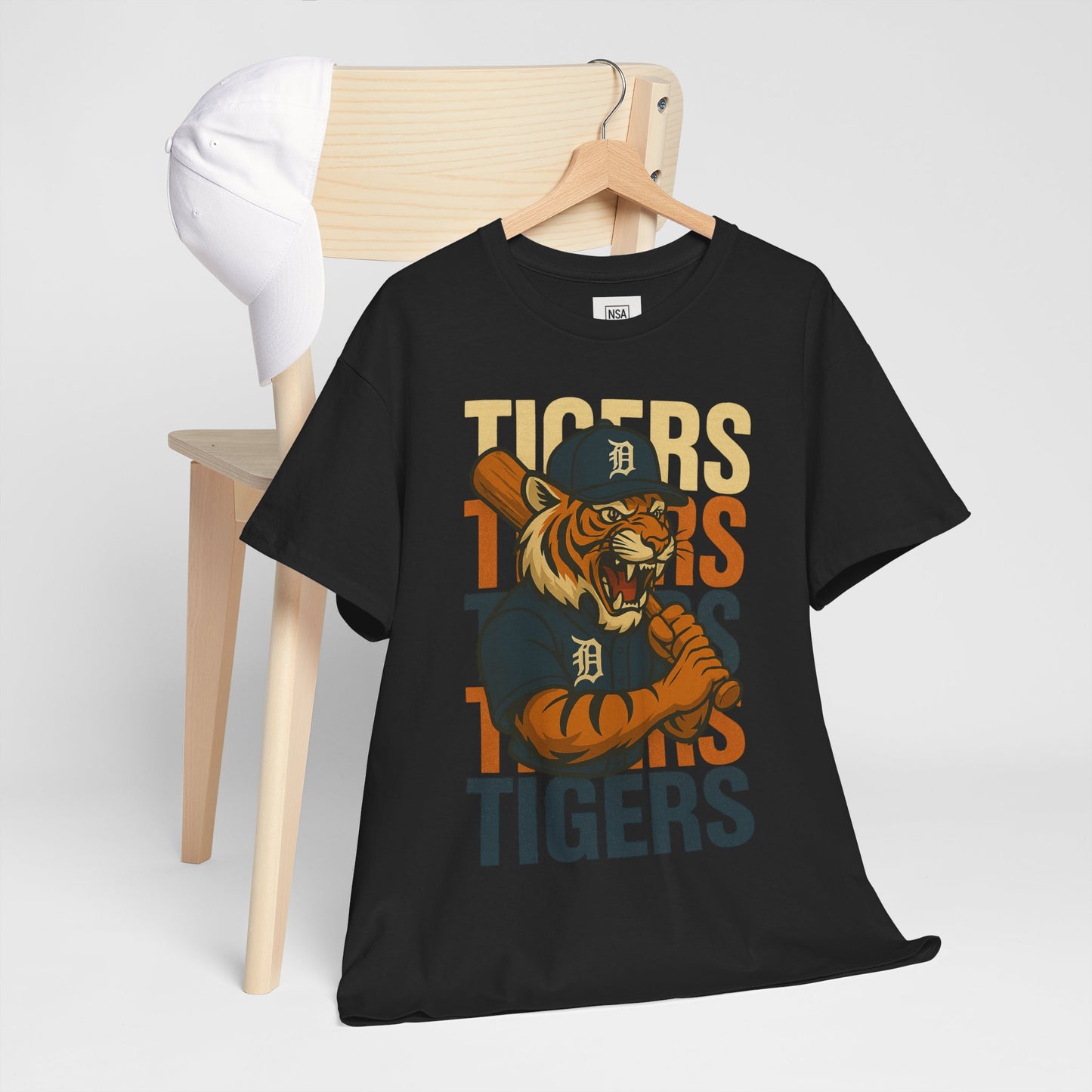 Vintage Tigers Graphic Unisex Heavy Cotton Tee