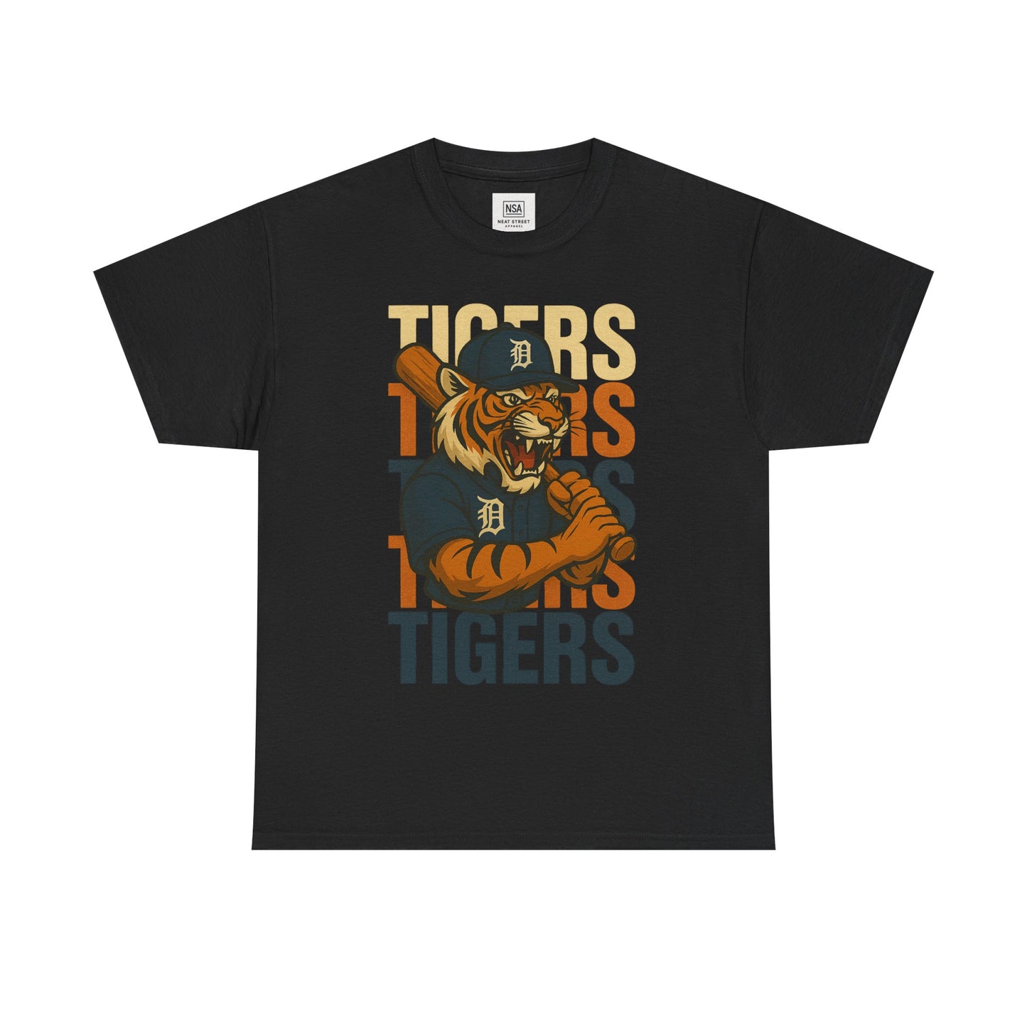 Vintage Tigers Graphic Unisex Heavy Cotton Tee