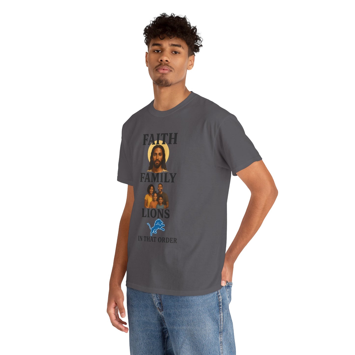 Faith Family Lions Unisex Heavy Cotton Tee