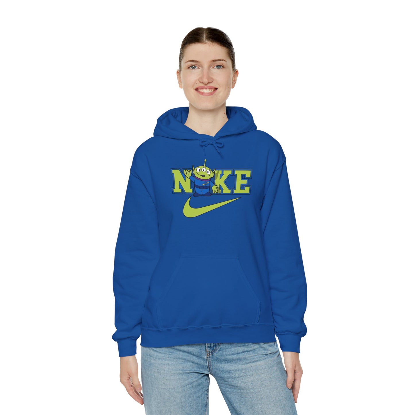 Whimsical swoosh Alien Hoodie
