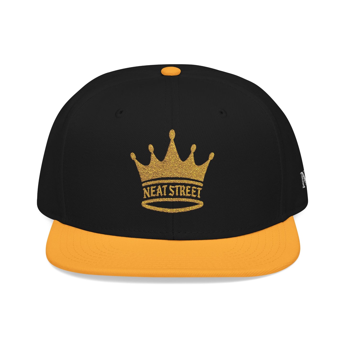 Neat Street Crown Snapback Hat - Embroidered Casual Cap for Streetwear Enthusiasts