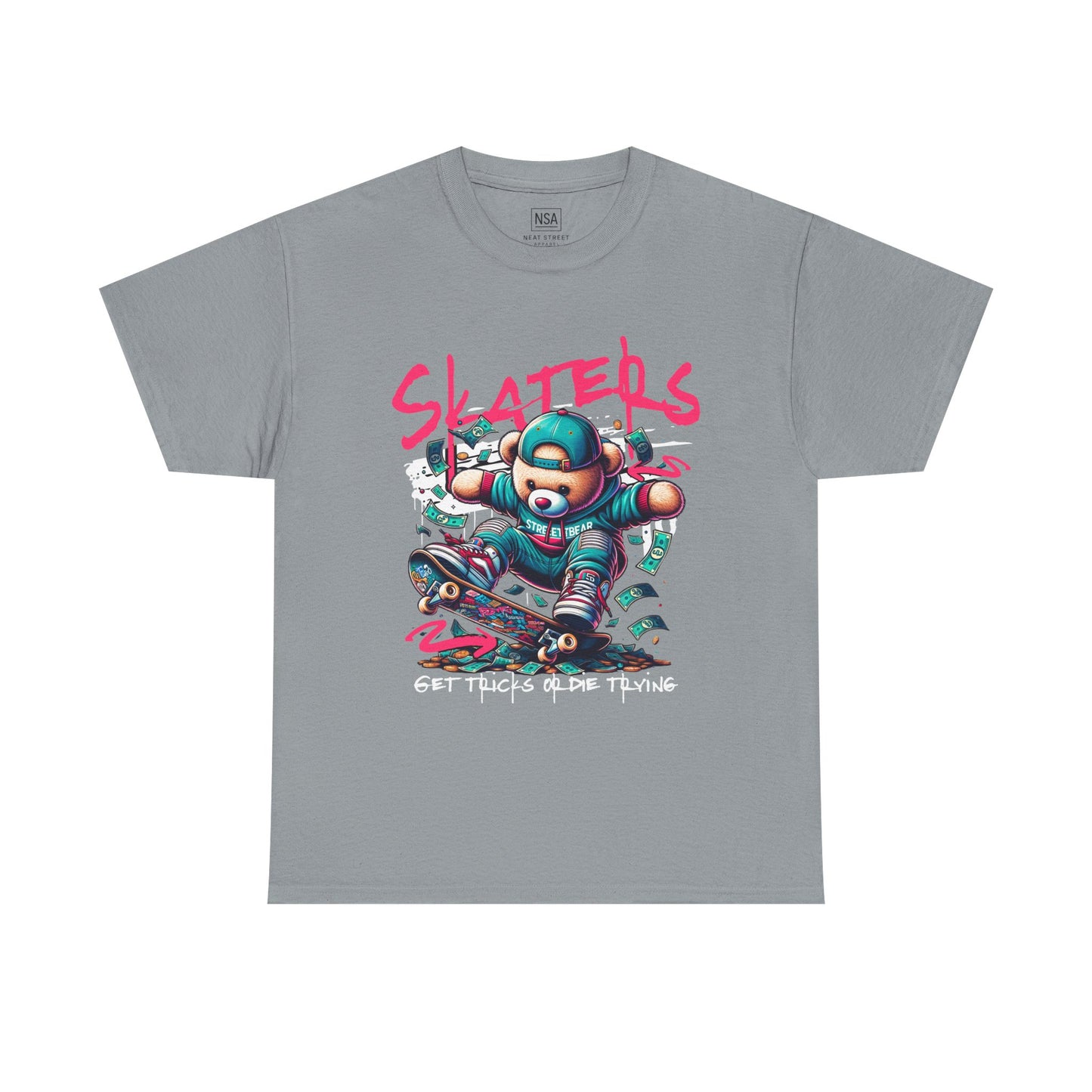 Skater Bear T-Shirt Cool Graphic Tee