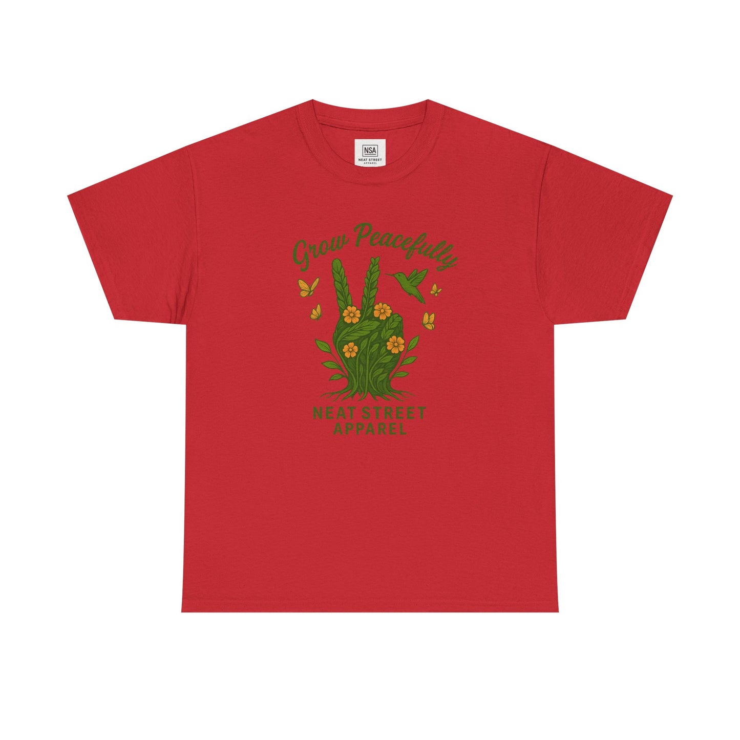 Grow Peacefully Unisex Heavy Cotton Tee