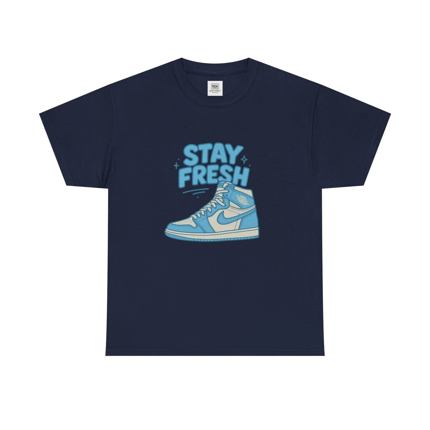 Stay Fresh Unisex Heavy Cotton Tee - Casual Graphic T-Shirt for Sneaker Lovers