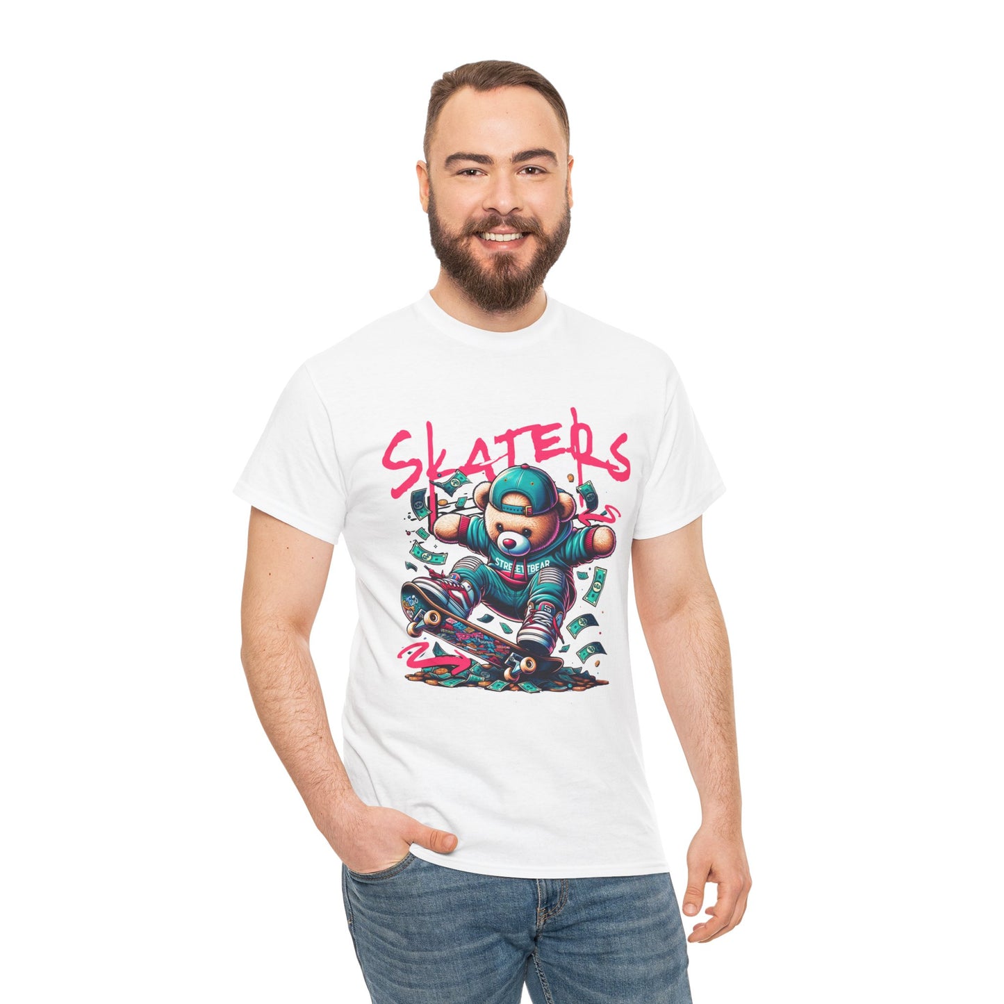 Skater Bear T-Shirt Cool Graphic Tee