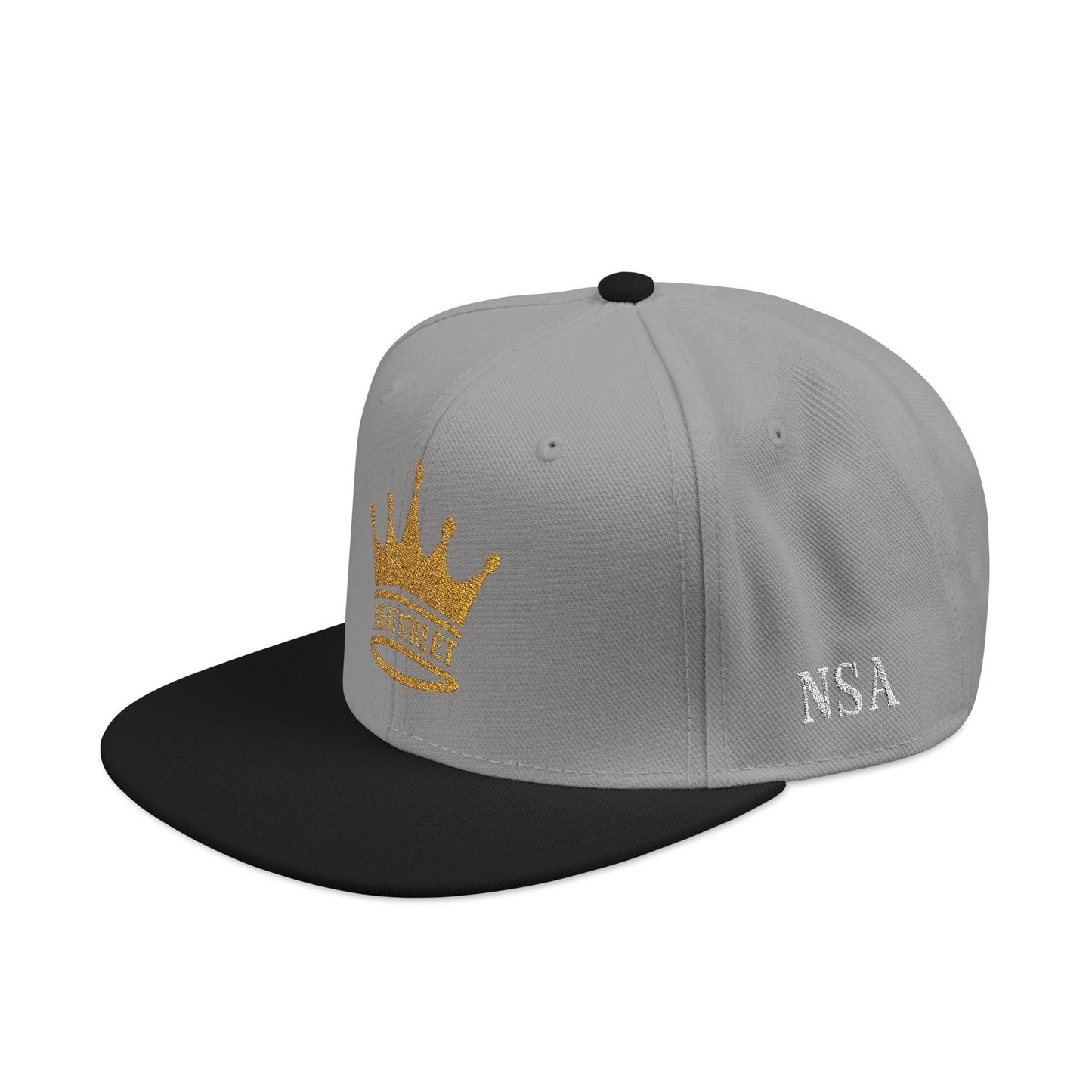 Neat Street Crown Snapback Hat - Embroidered Casual Cap for Streetwear Enthusiasts