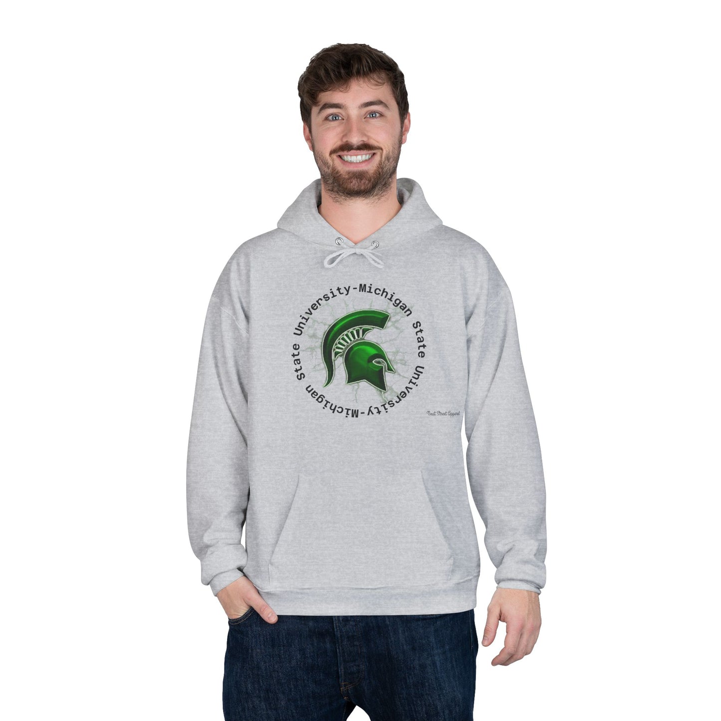 Spartan Spirit Eco-Smart Hoodie, College Sweatshirt, Unisex Pullover, Campus Gear, Game Day Apparel, School Pride Gift