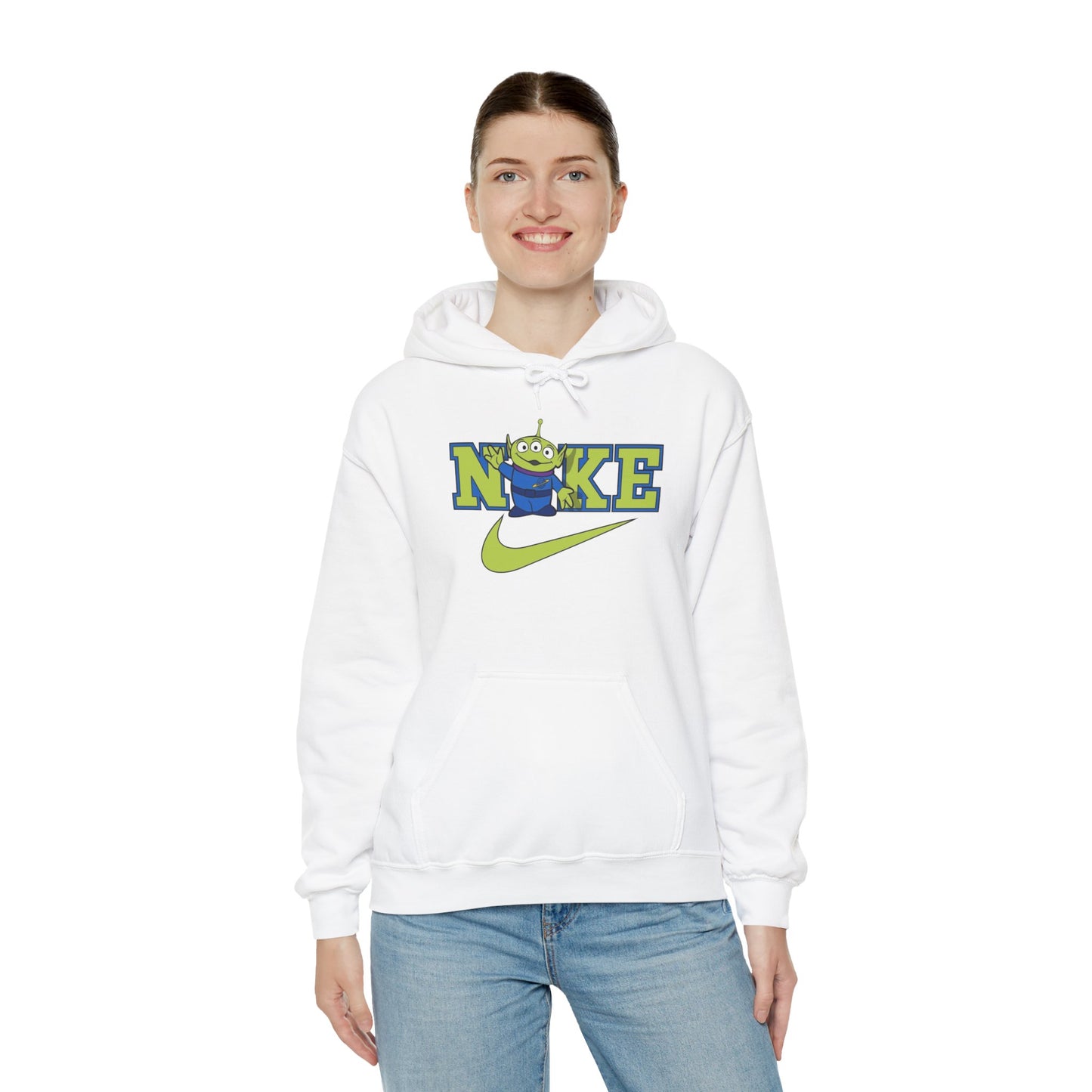 Whimsical swoosh Alien Hoodie