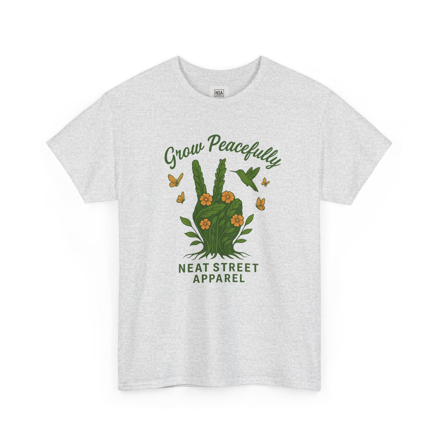 Grow Peacefully Unisex Heavy Cotton Tee